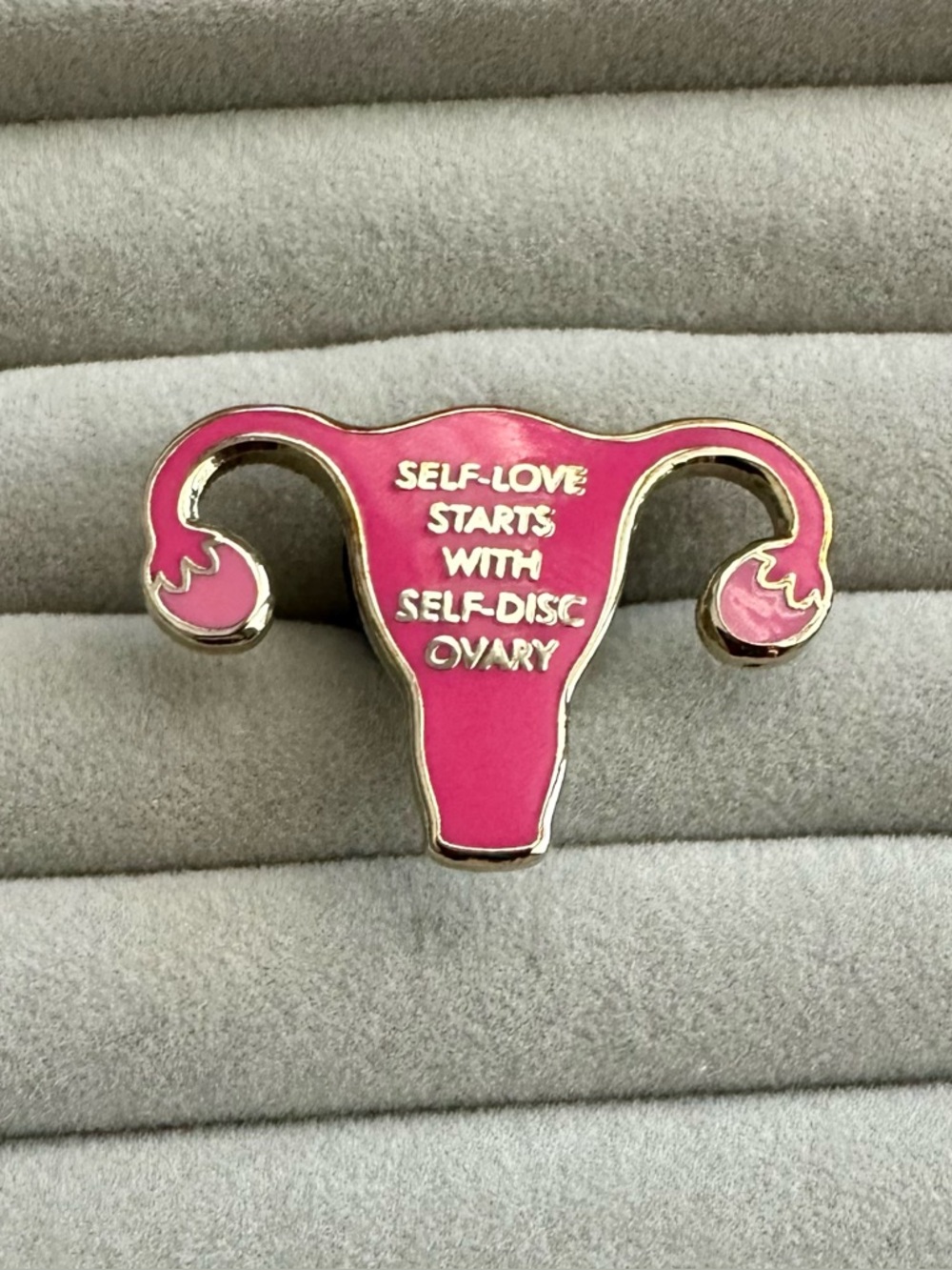 V Coterie x FIGS Pink Ovary Medical Nursing Enamel Pins